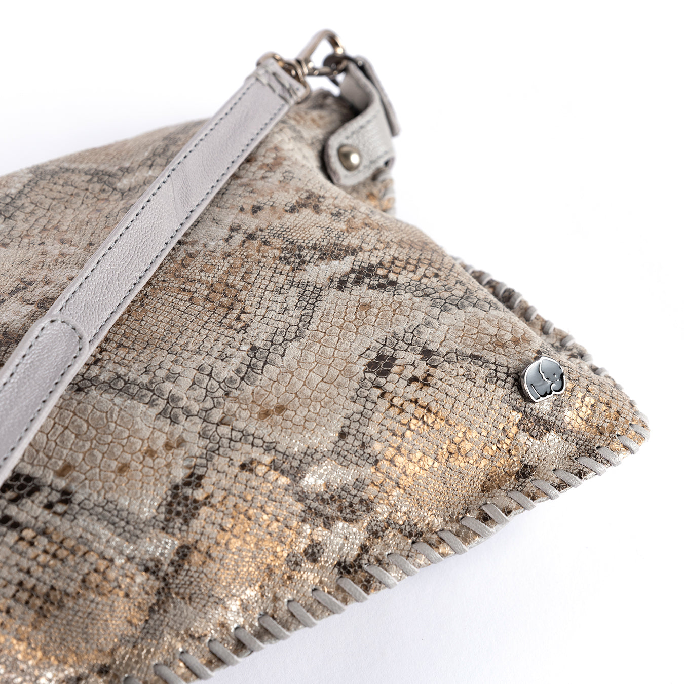 Rantu : Ladies Leather Crossbody Handbag in Opal & Quarry