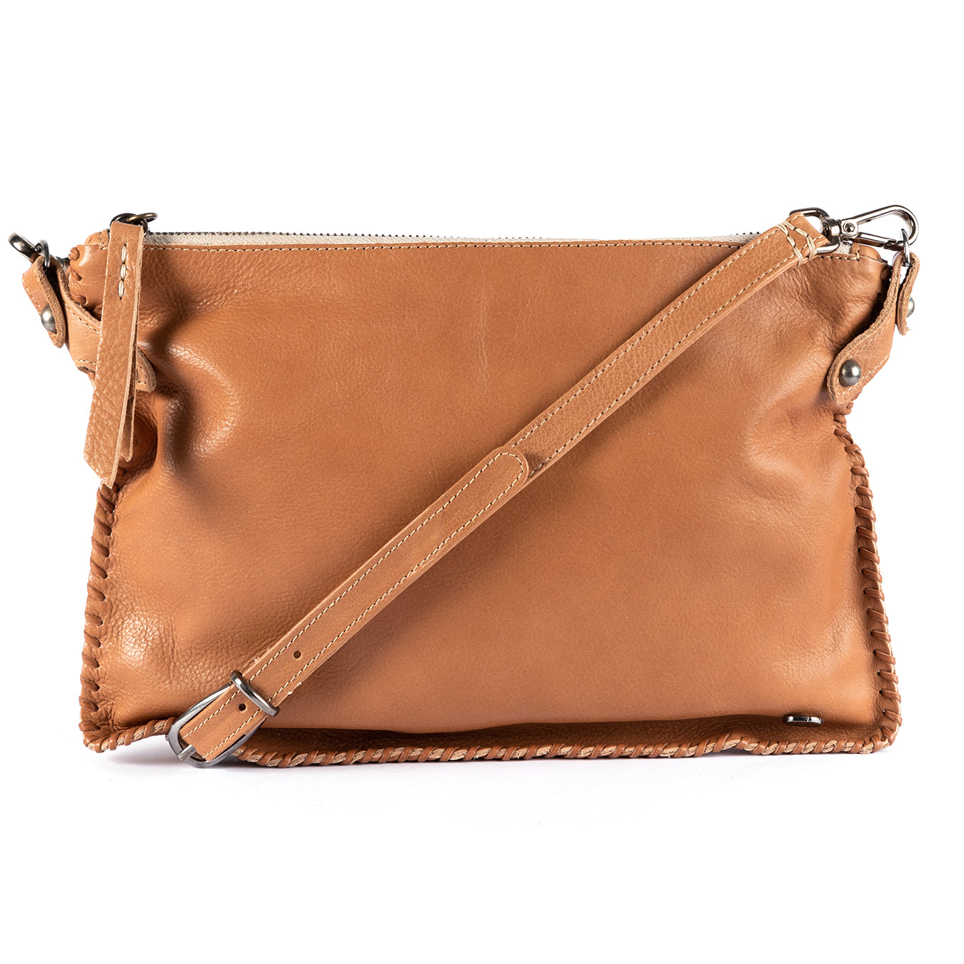 Rantu : Ladies Leather Crossbody Handbag in Tan