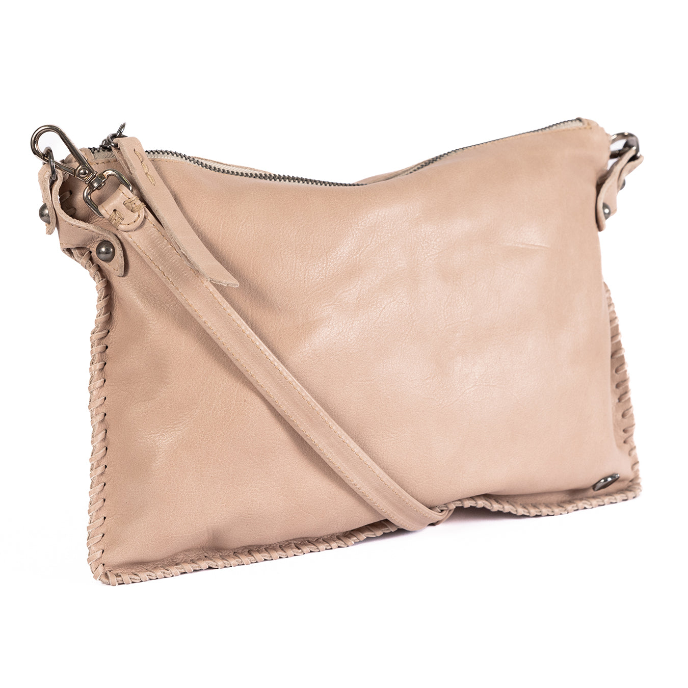 Rantu : Ladies Leather Crossbody Handbag in Gravel
