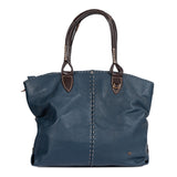 Refiloe : Ladies Leather Shopper & Crossbody Handbag in Denim Cayak