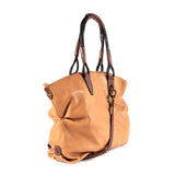 Refiloe : Ladies Leather Shopper & Crossbody Handbag in Tan Vintage