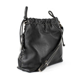 Rossa : Ladies Leather Crossbody Handbag in Black Delta