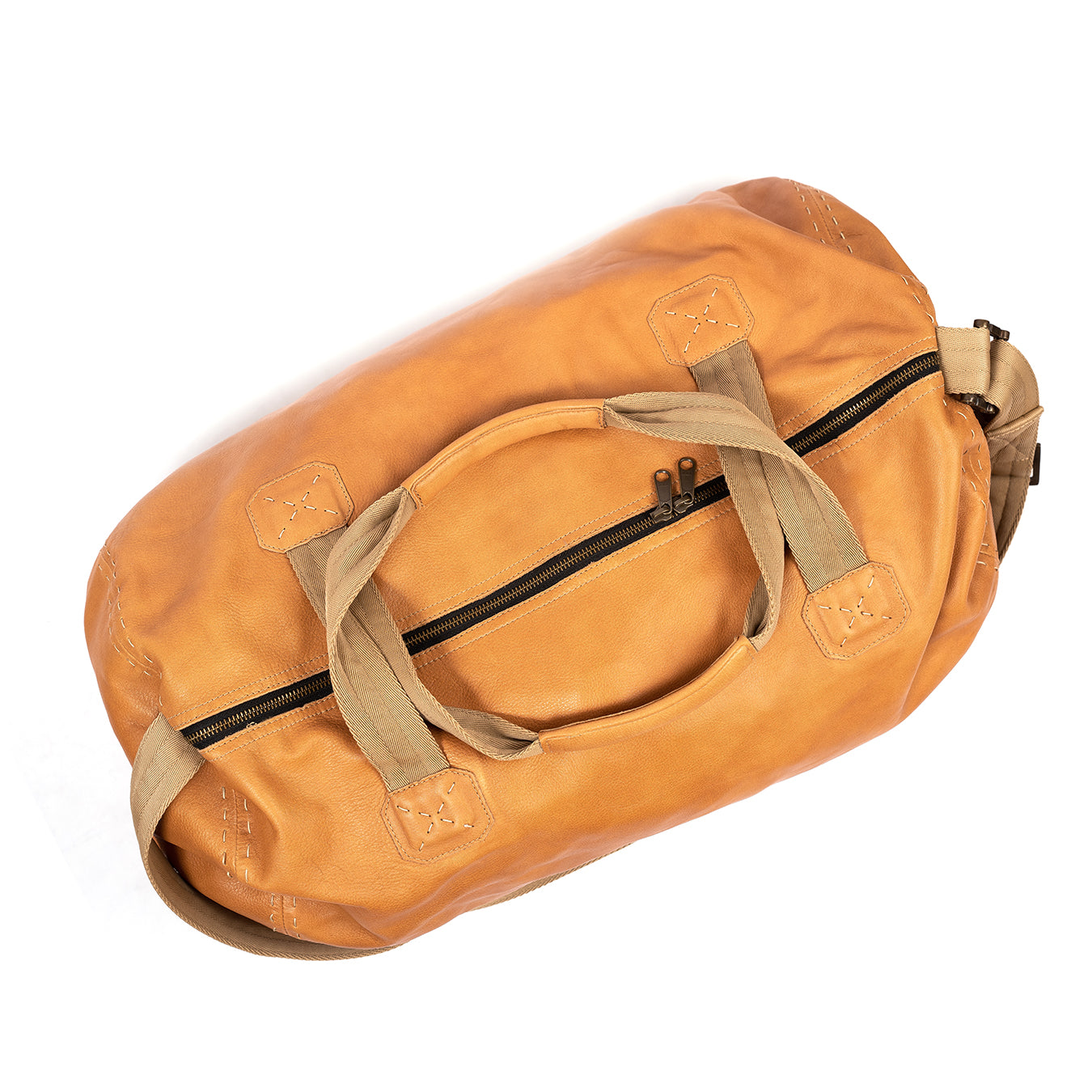 Weekender : Leather Travel Bag in Tan