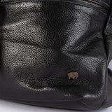 Zinande : Leather Backpack in Black Vintage