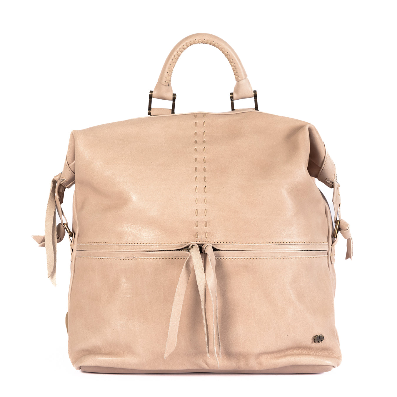 Zinande : Leather Backpack in Gravel